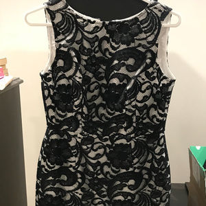 Black and White Lace Cocktail Dress